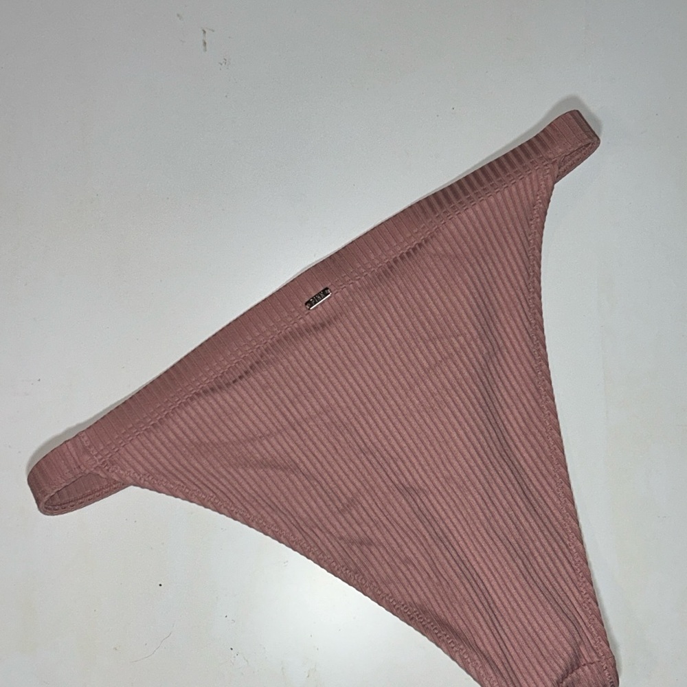 PINK Victoria's Secret Ribbed Bikini Bottom in Dusty Rose